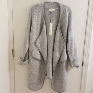 NWT's pretty light grey open sweater